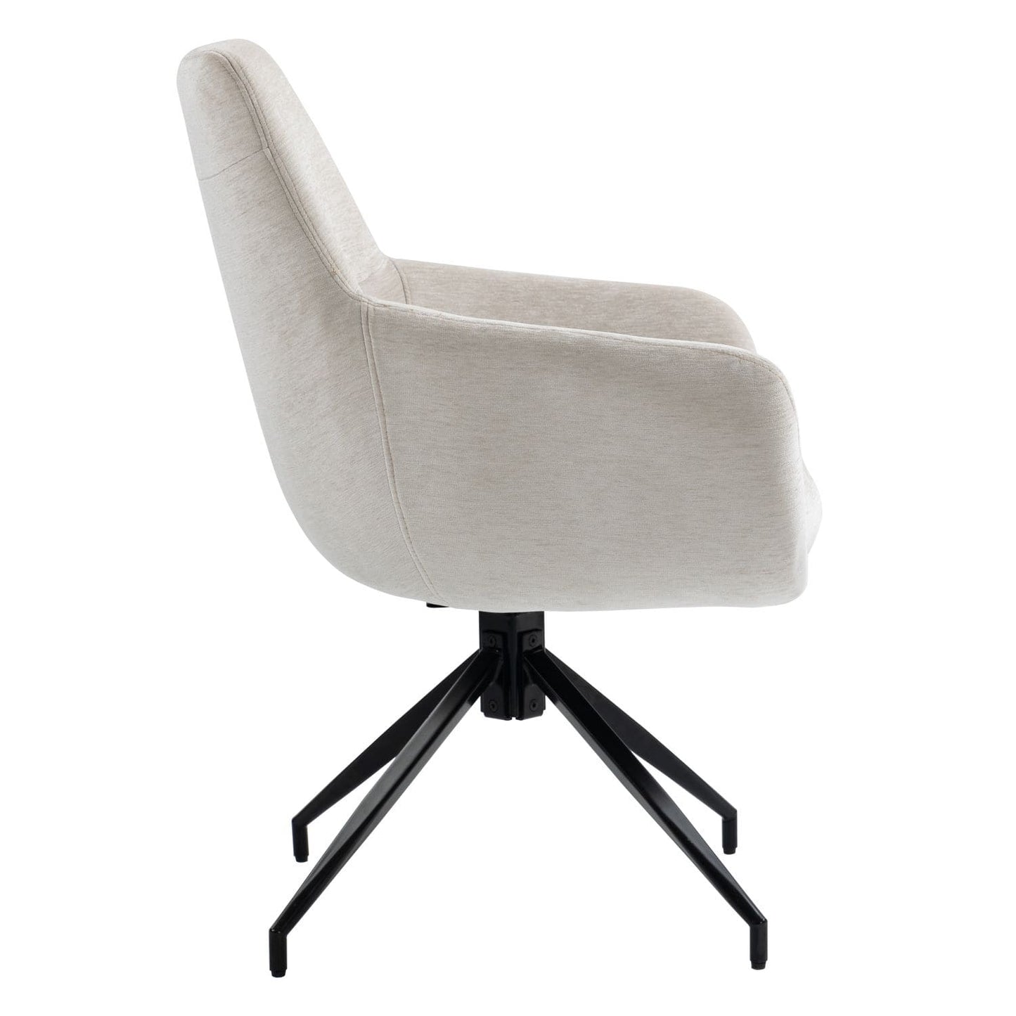 Garland | Modern Metal Fabric Dining Chair with Arms | Beige