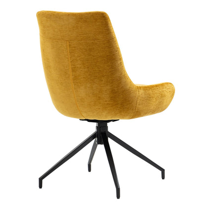 Garland | Modern Metal Fabric Dining Chair | Gold