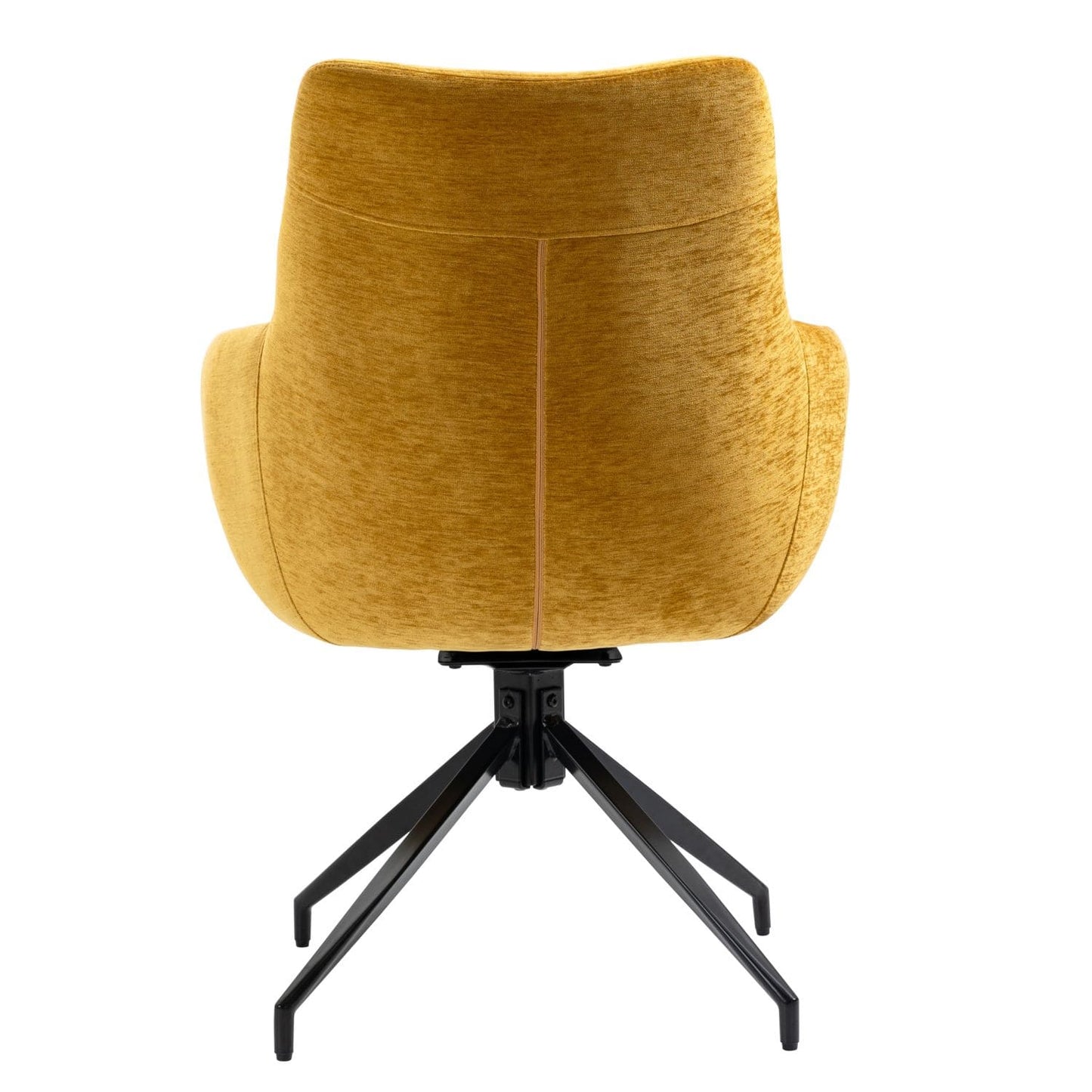 Garland | Modern Metal Fabric Dining Chair with Arms | Gold