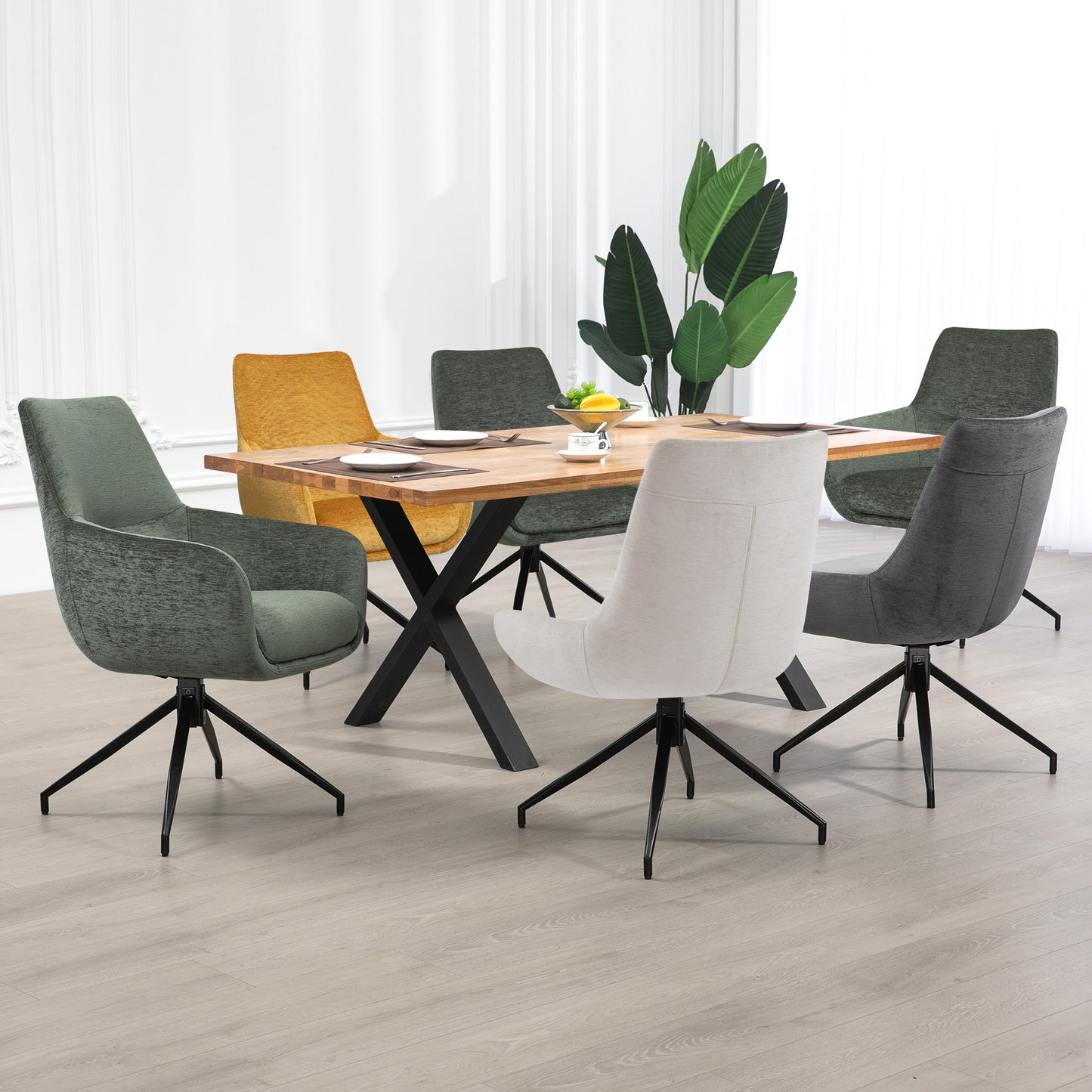 Garland | Modern Metal Fabric Dining Chair | Hunter