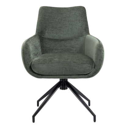 Garland | Modern Metal Fabric Dining Chair with Arms | Hunter