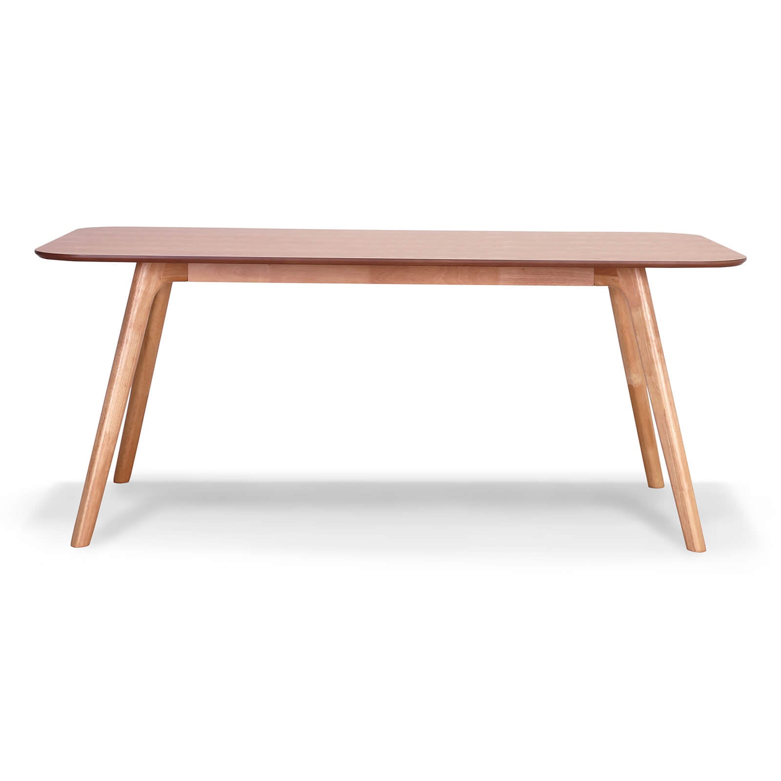 Granada | Modern Natural Walnut 1.8m Wooden Rectangular Dining Table | Natural