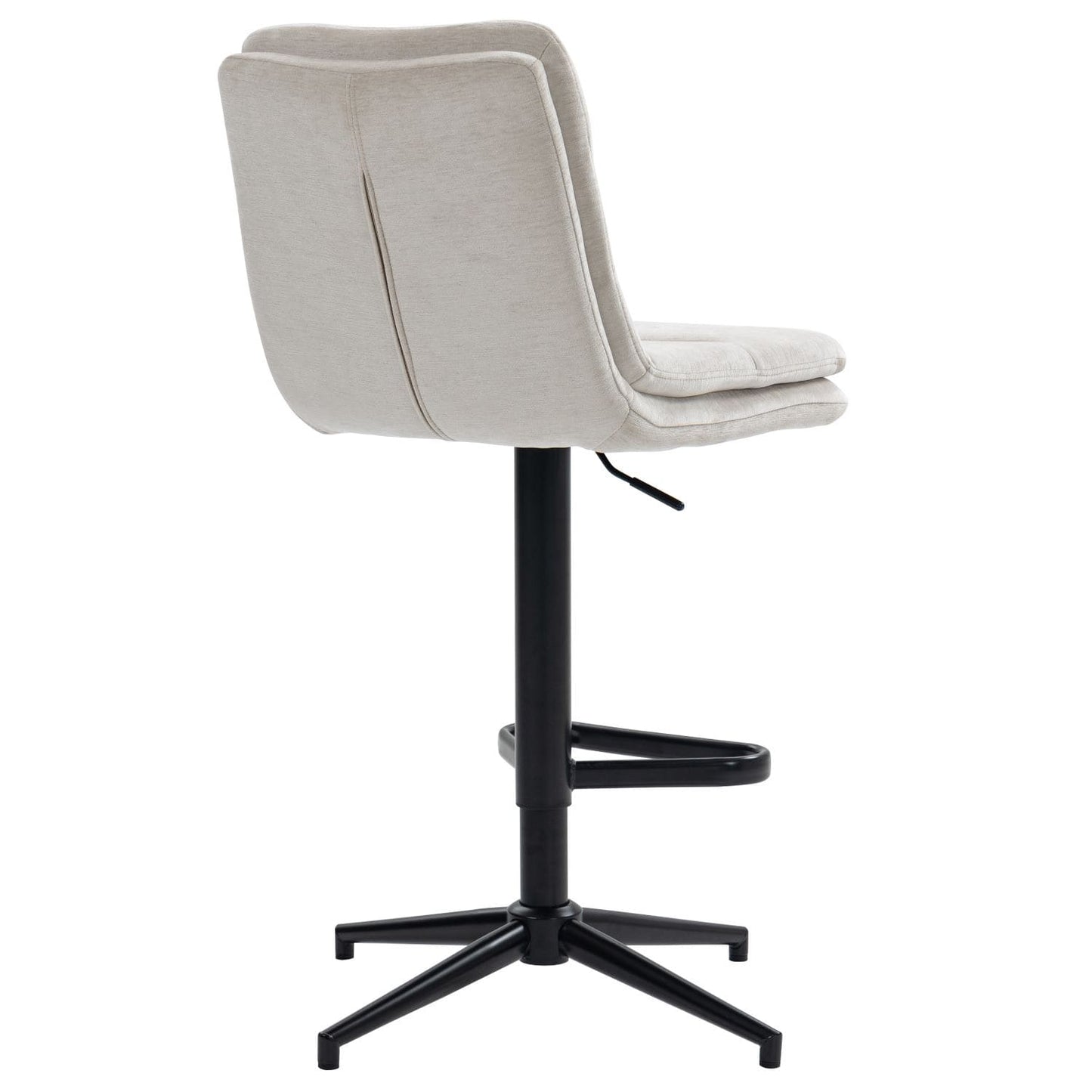 Hampshire | Modern Adjustable Padded Fabric Bar Stool | Beige