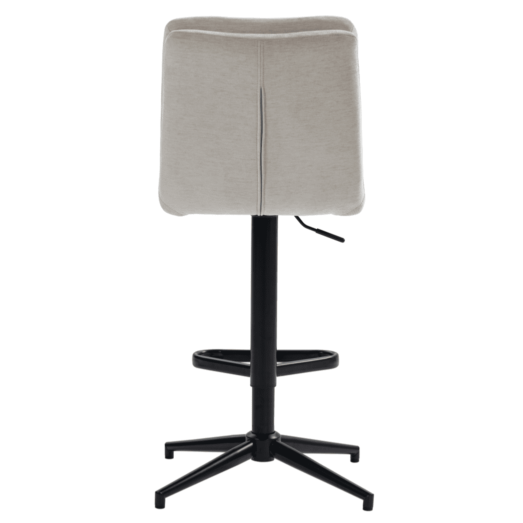 Hampshire | Modern Adjustable Padded Fabric Bar Stool | Beige