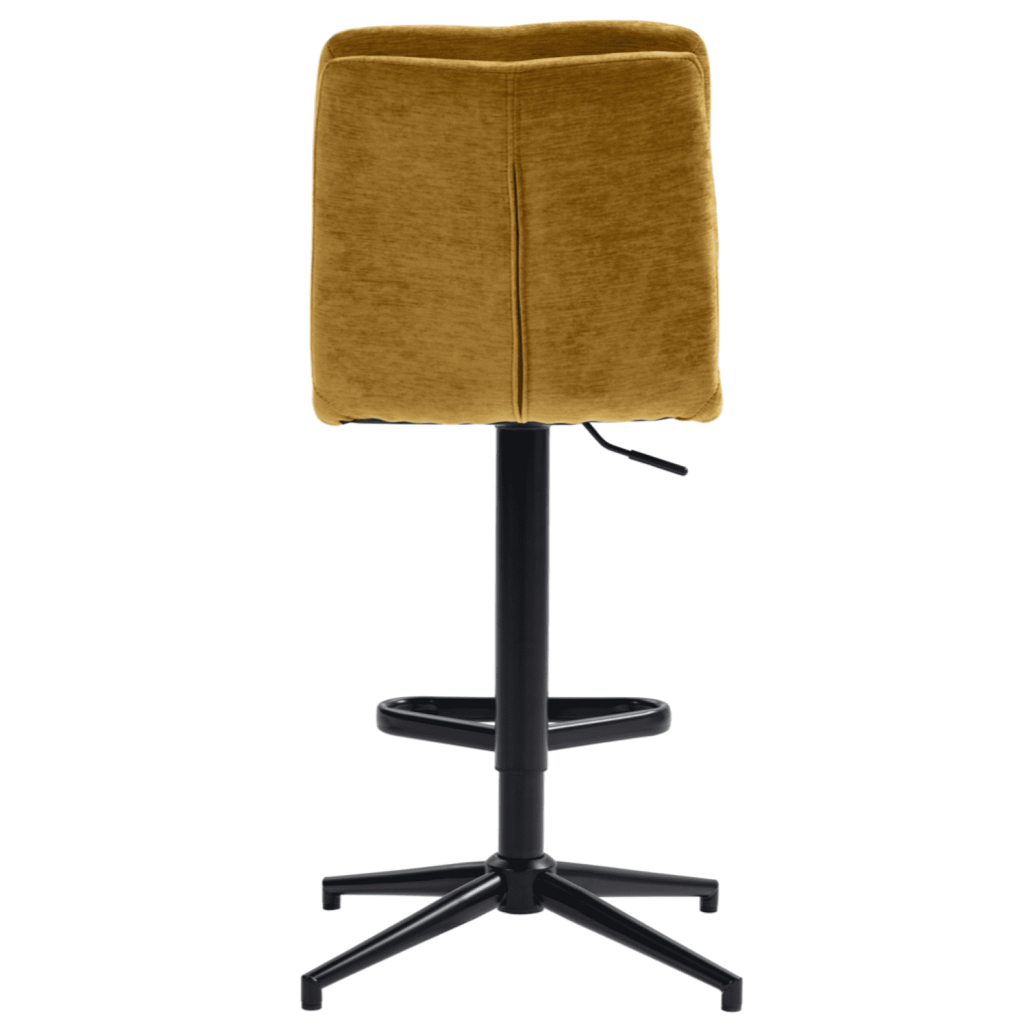 Hampshire | Modern Adjustable Padded Fabric Bar Stool | Gold