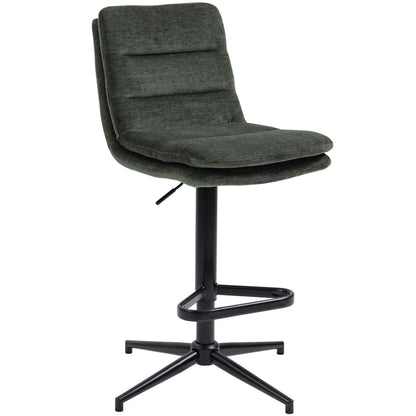 Hampshire | Modern Adjustable Padded Fabric Bar Stool | Hunter