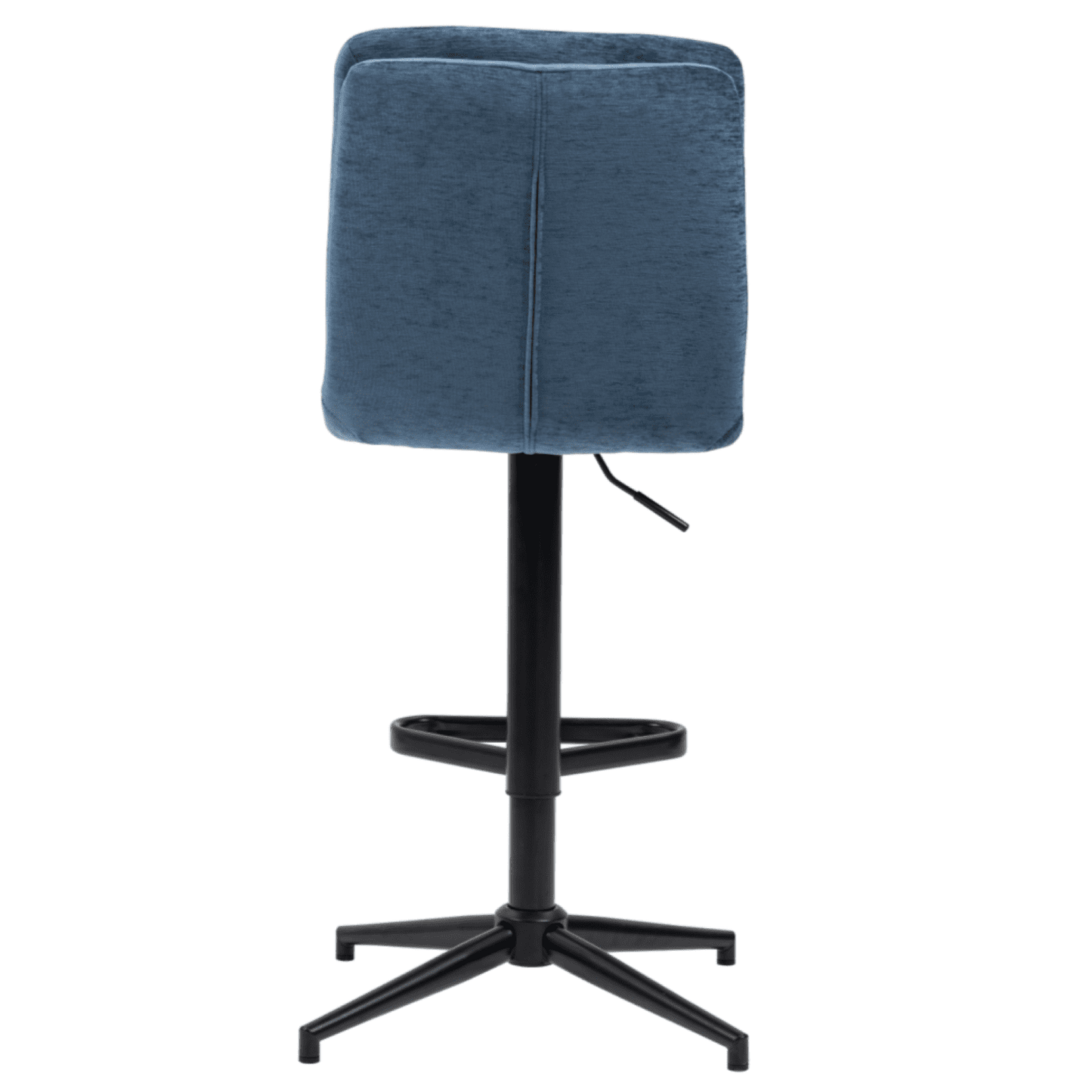 Hampshire | Modern Adjustable Padded Fabric Bar Stool | Lake Blue