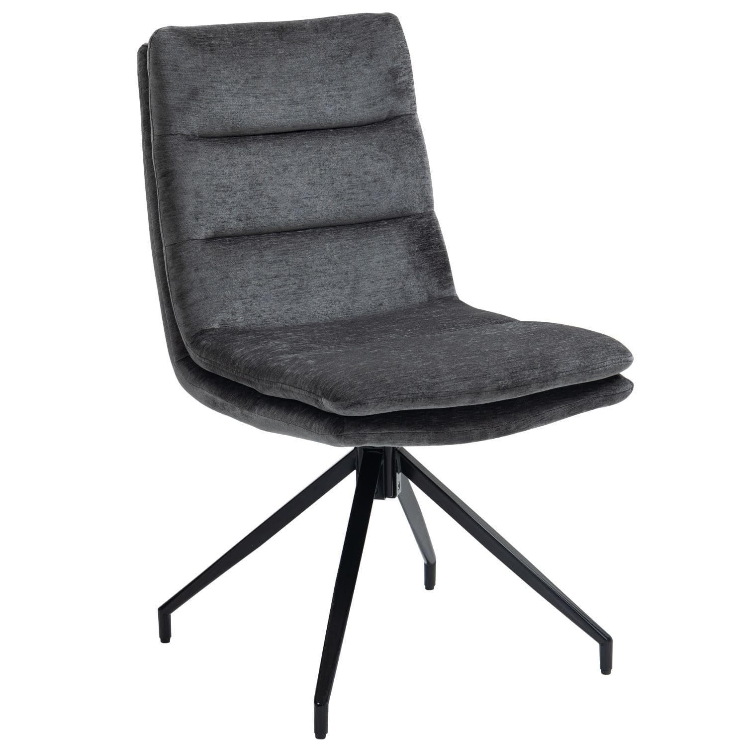 Hampshire | Modern Metal Fabric Dining Chairs | Set Of 2 | Anthracite