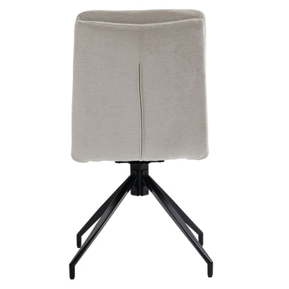 Hampshire | Modern Metal Fabric Dining Chairs | Set Of 2 | Beige