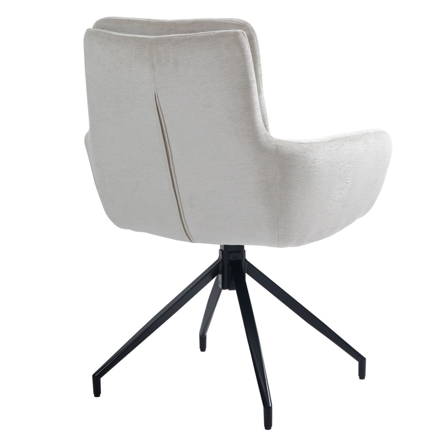 Hampshire | Modern Metal Fabric Dining Chairs With Arms | Set Of 2 | Beige