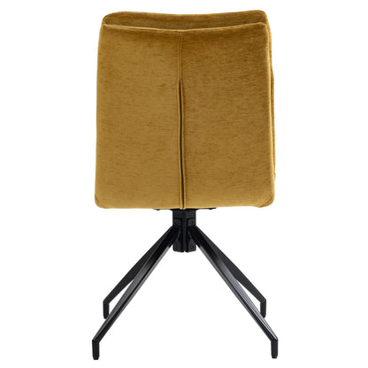 Hampshire | Modern Metal Fabric Dining Chairs | Set Of 2 | Gold