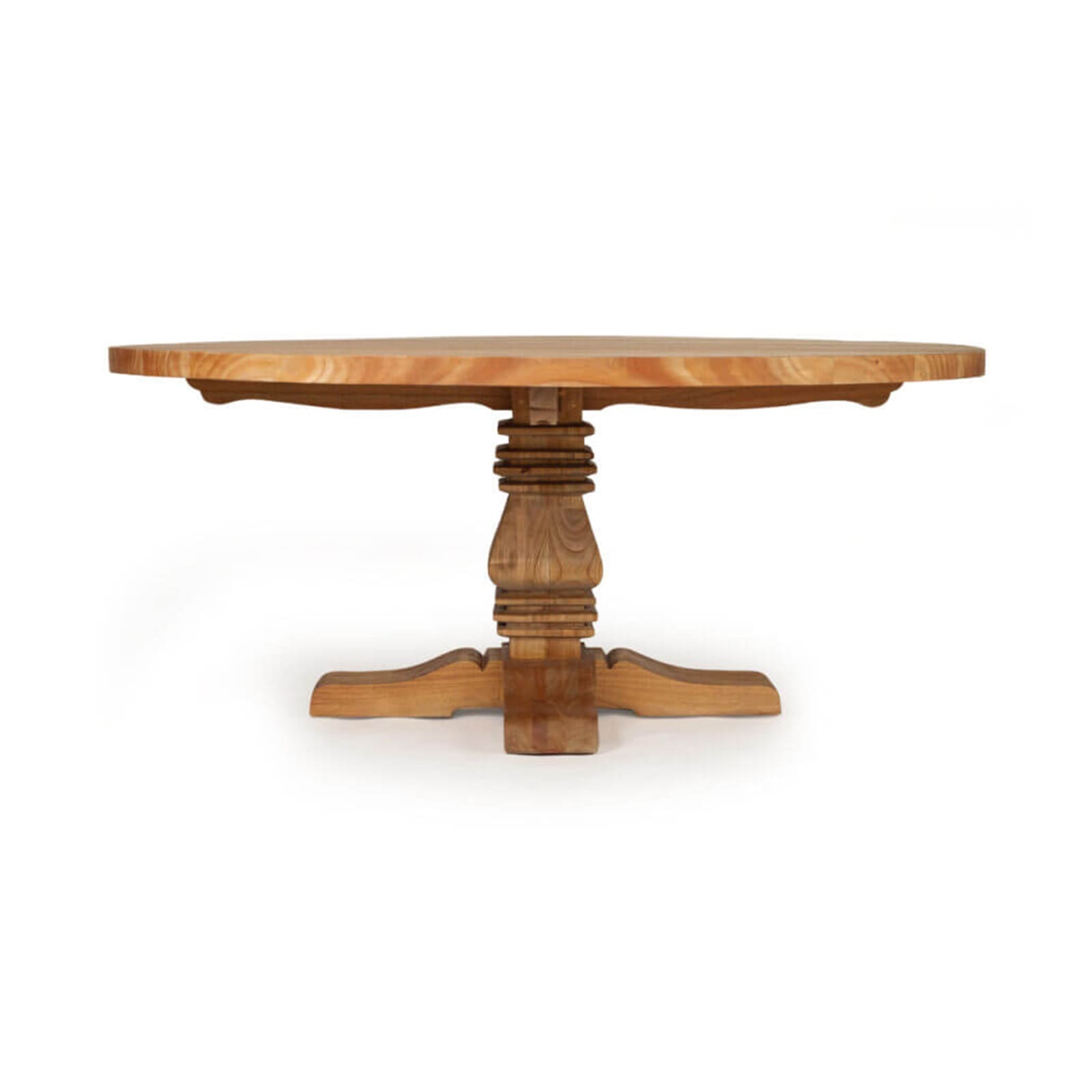 Hepburn | 1.5m  Country Coastal Natural Pedestal Wooden Round Dining Table