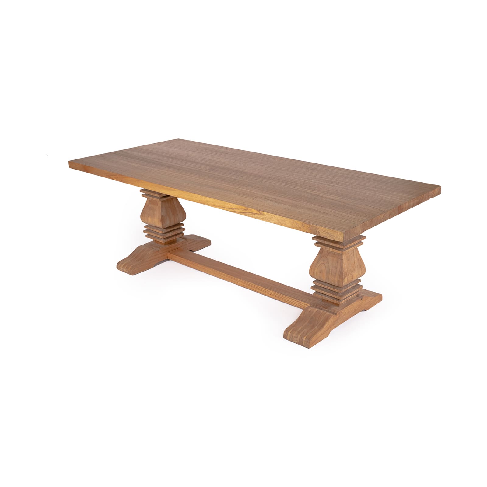 Hepburn | 1.8m  Country Coastal Natural Pedestal Wooden Rectangular Dining Table