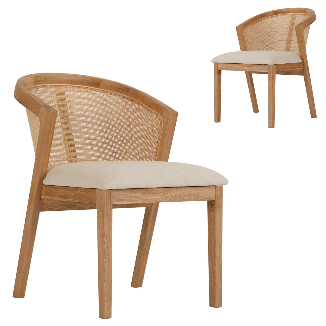 Highfield | Coastal Commercial Wooden Dining Chairs With Arms | Set Of 2