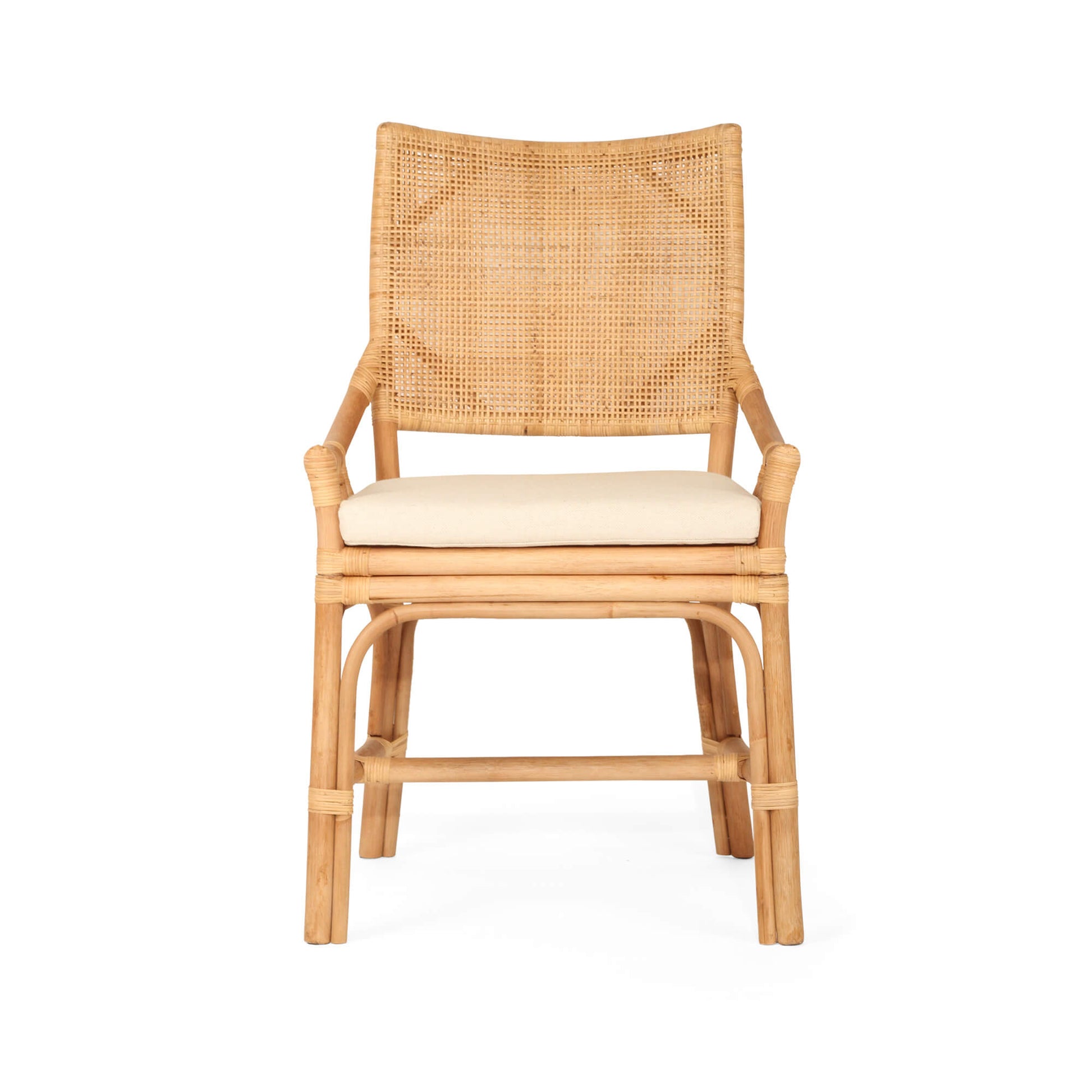 Modern Coastal Natural Rattan Dining Chair | Natural