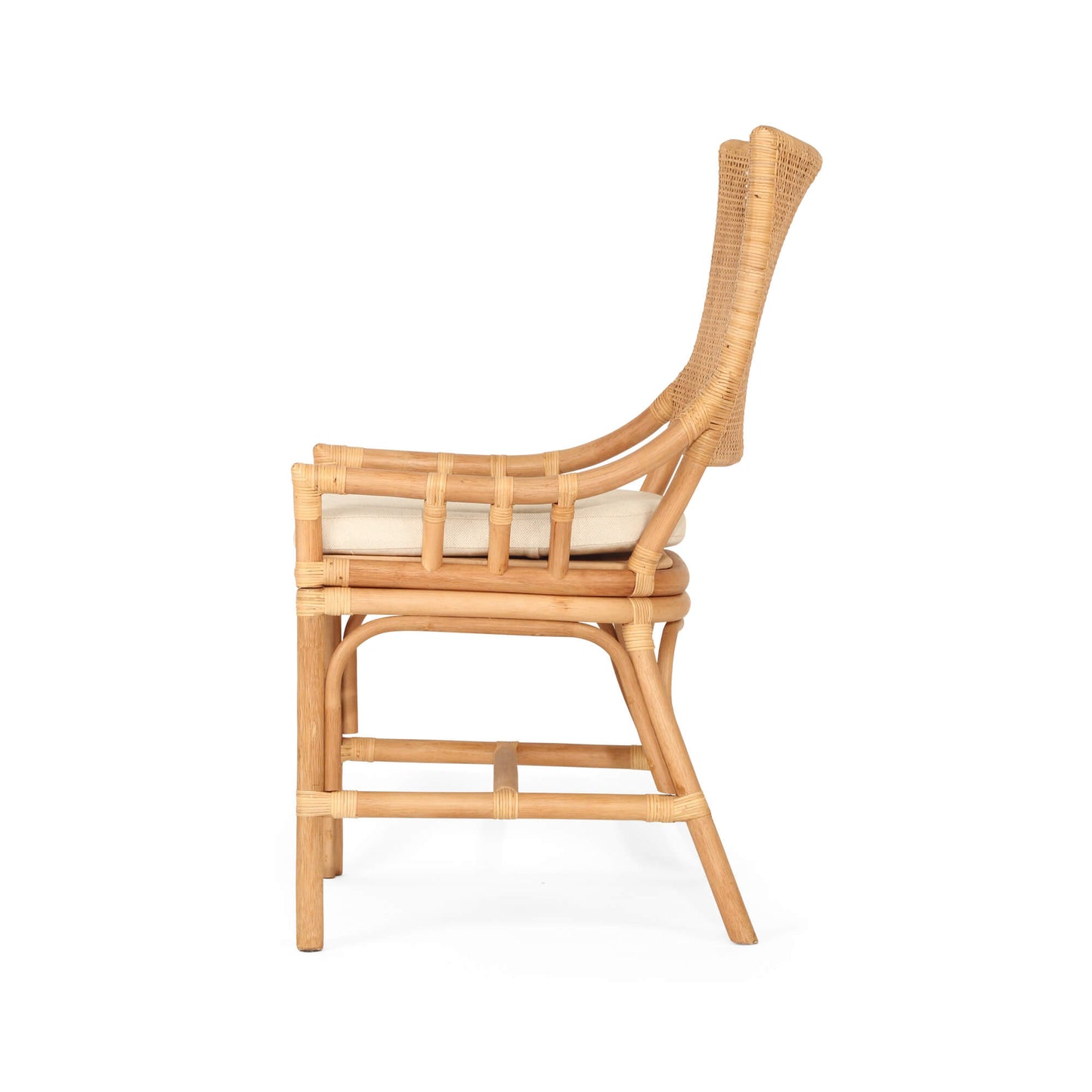 Modern Coastal Natural Rattan Dining Chair | Natural