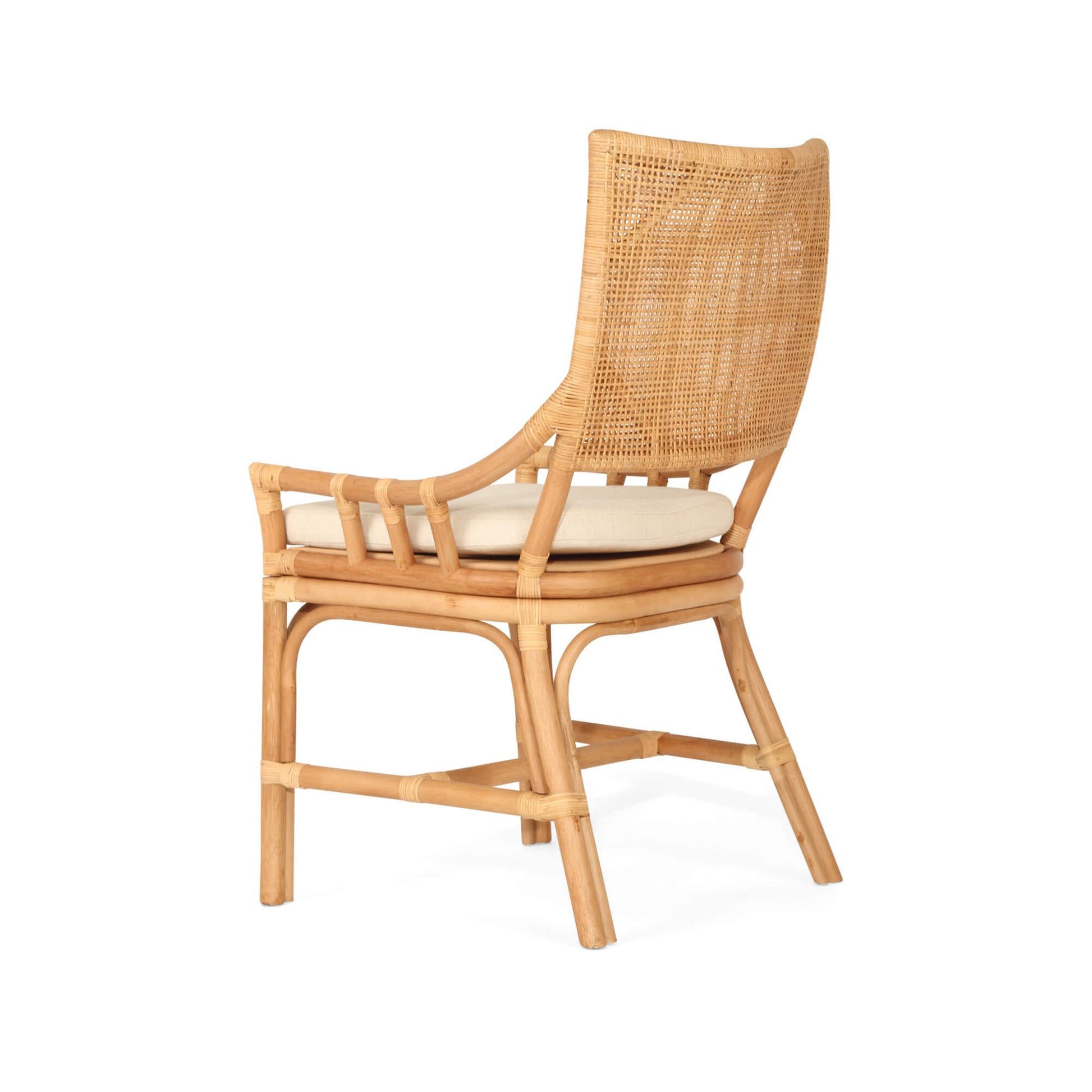 Modern Coastal Natural Rattan Dining Chair | Natural