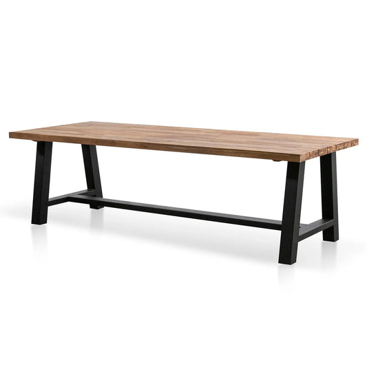 Irving | 2.5m Rectangular Natural Wooden Outdoor Dining Table