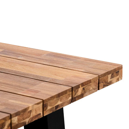 Irving | 2.5m Rectangular Natural Wooden Outdoor Dining Table