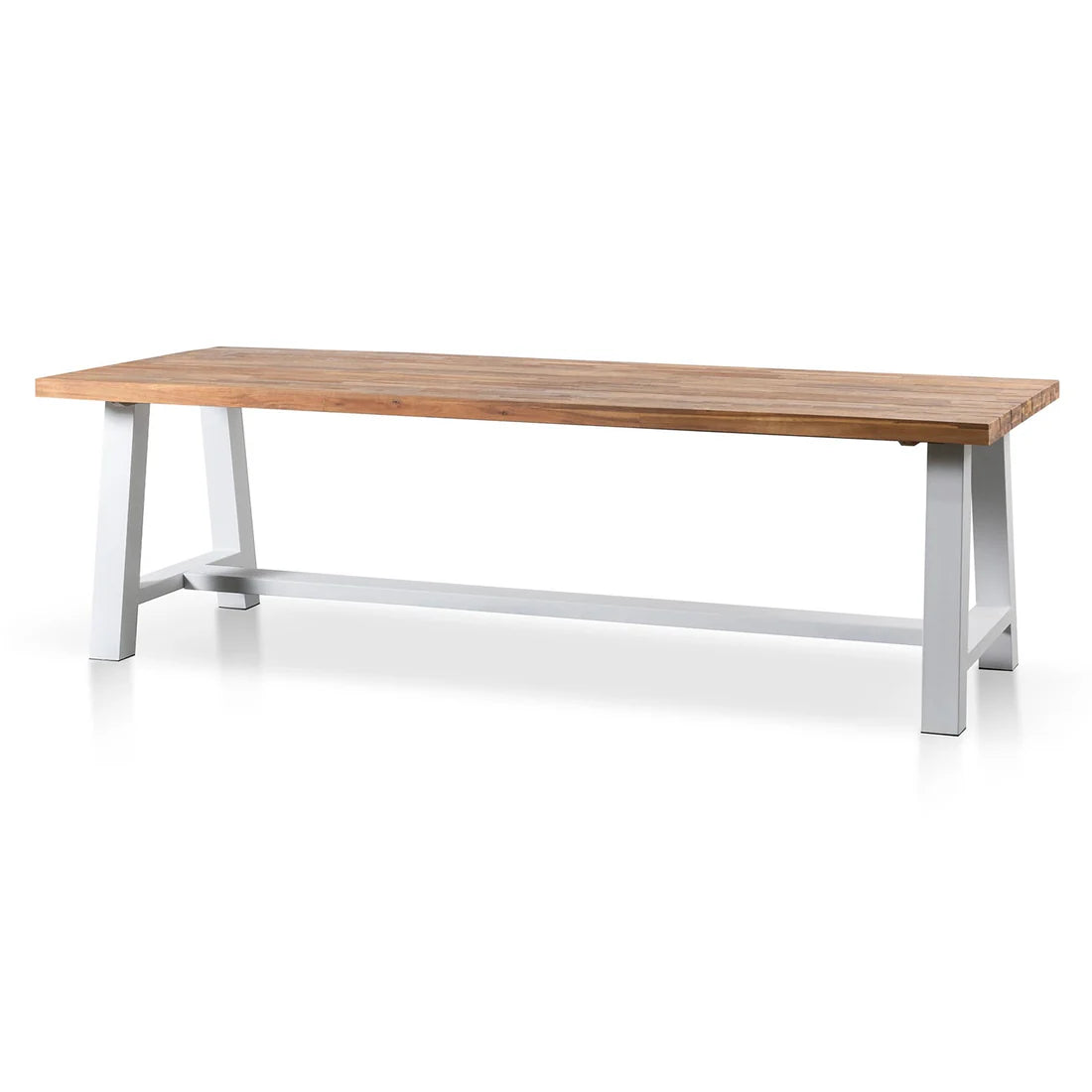 Irving | 2.5m Rectangular Natural Wooden Outdoor Dining Table