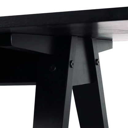 Kaida | Mid Century Black Wooden 1.7m Rectangular Dining Table | Black