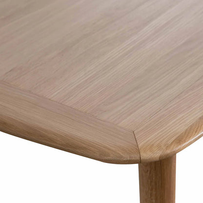 Kingscote | Natural Oak 1.6m Extendable Rectangular Wooden Dining Table