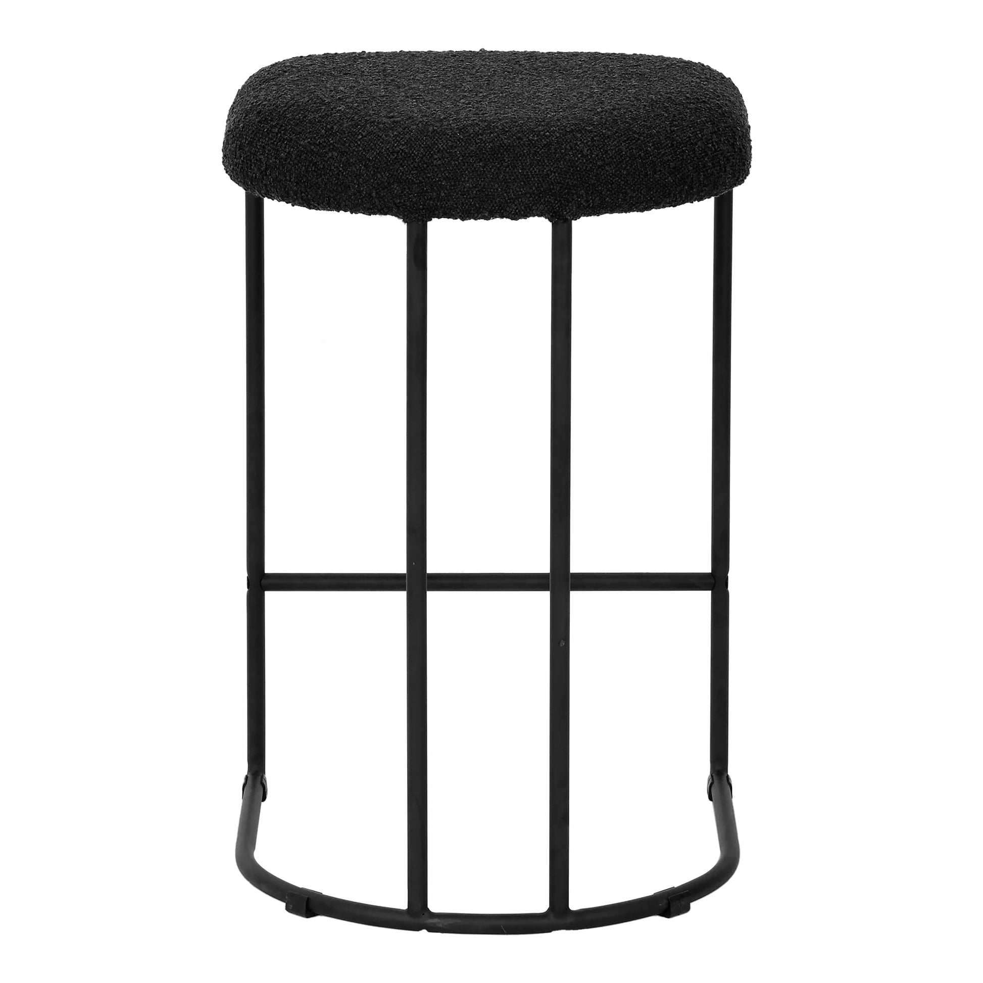 Kirra | Modern Metal Fabric Bar Stools | Set Of 2 | Black