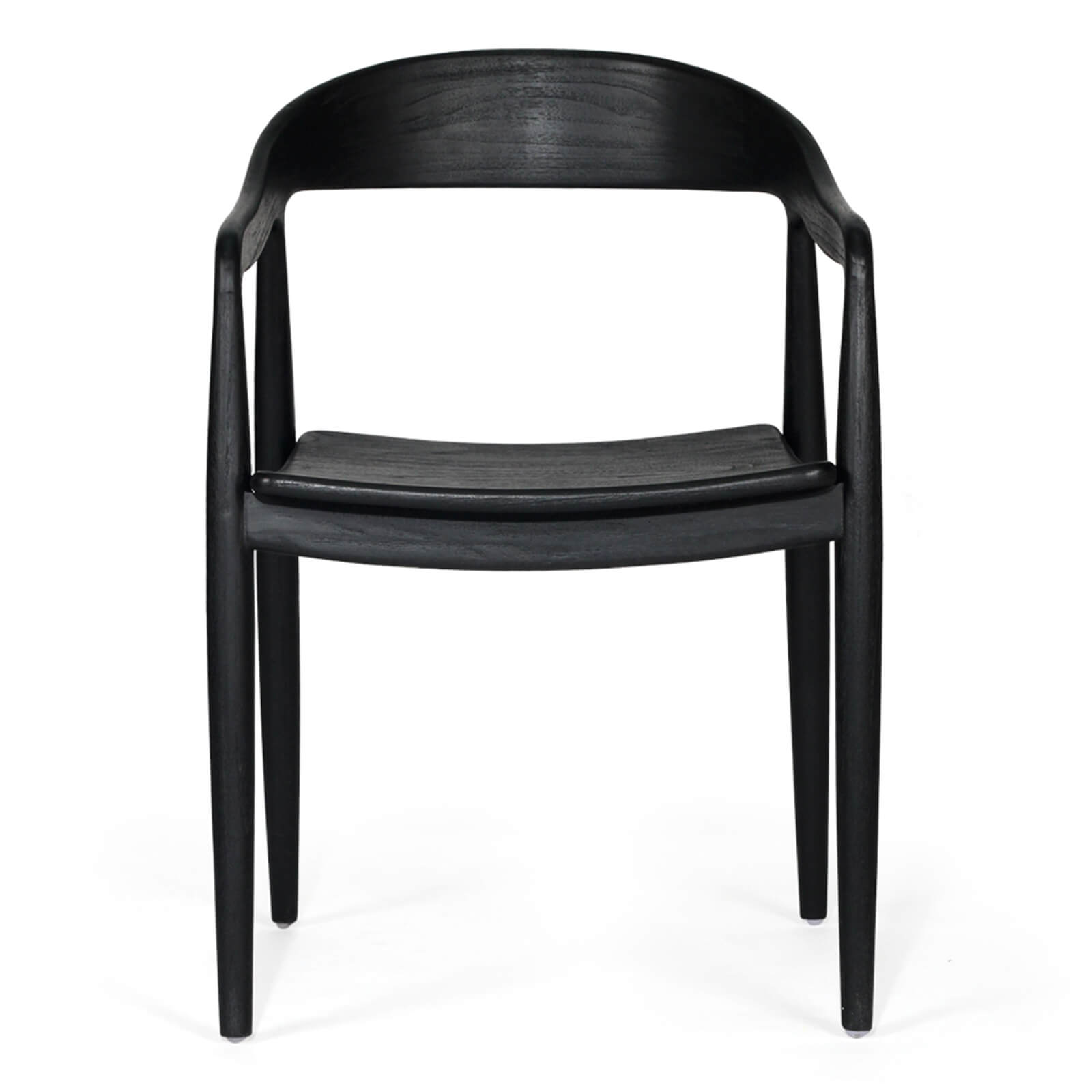 Laguna | Coastal Black Wooden Dining Chairs With Arms