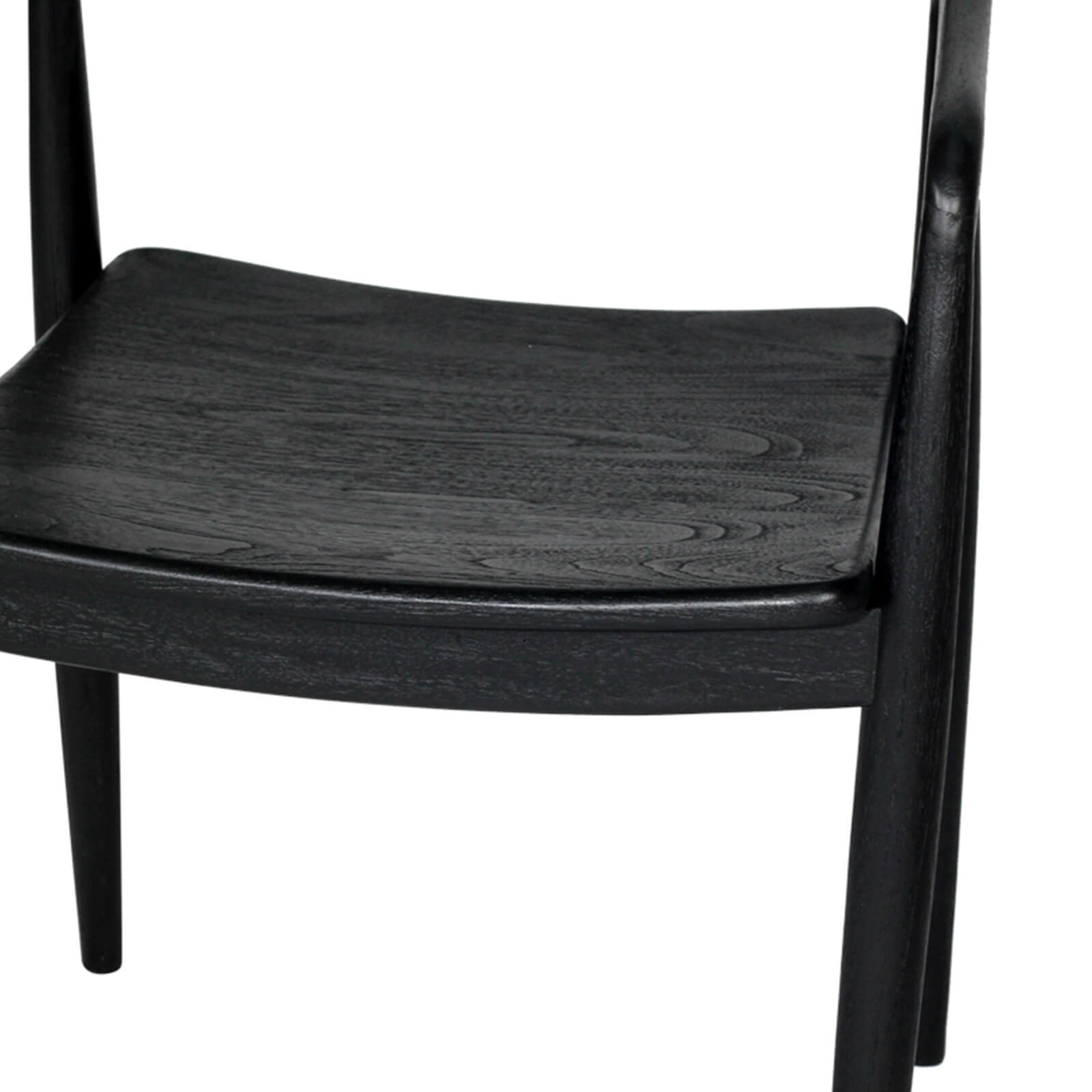 Laguna | Coastal Black Wooden Dining Chairs With Arms