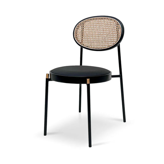 Lauriston | Modern Coastal Rattan Dining Chairs | Black