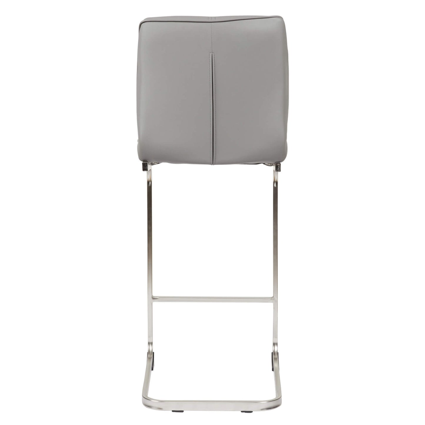 Lawry | Contemporary Metal PU Leather Bar Stools | Set Of 2 | Grey