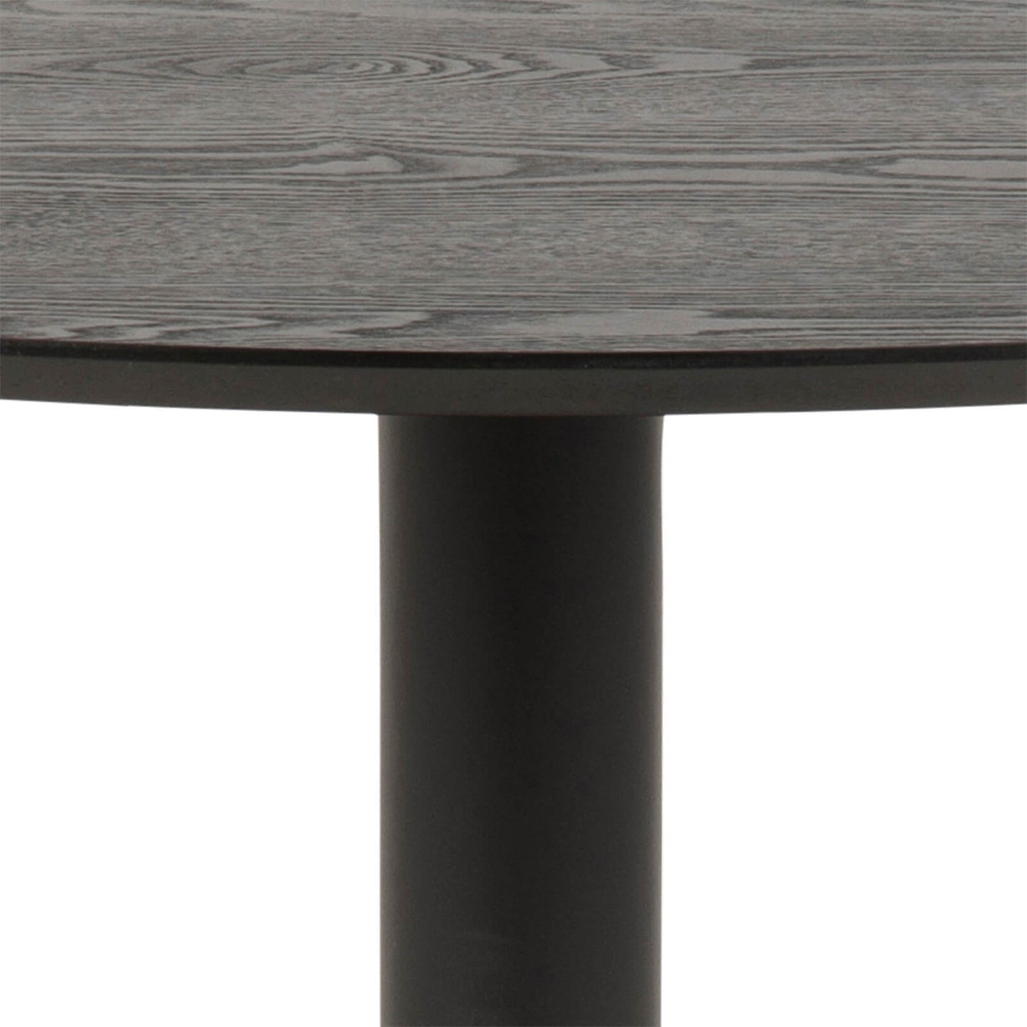 Lincoln | Metal Black White 1.1m Wooden Round Dining Table | Black