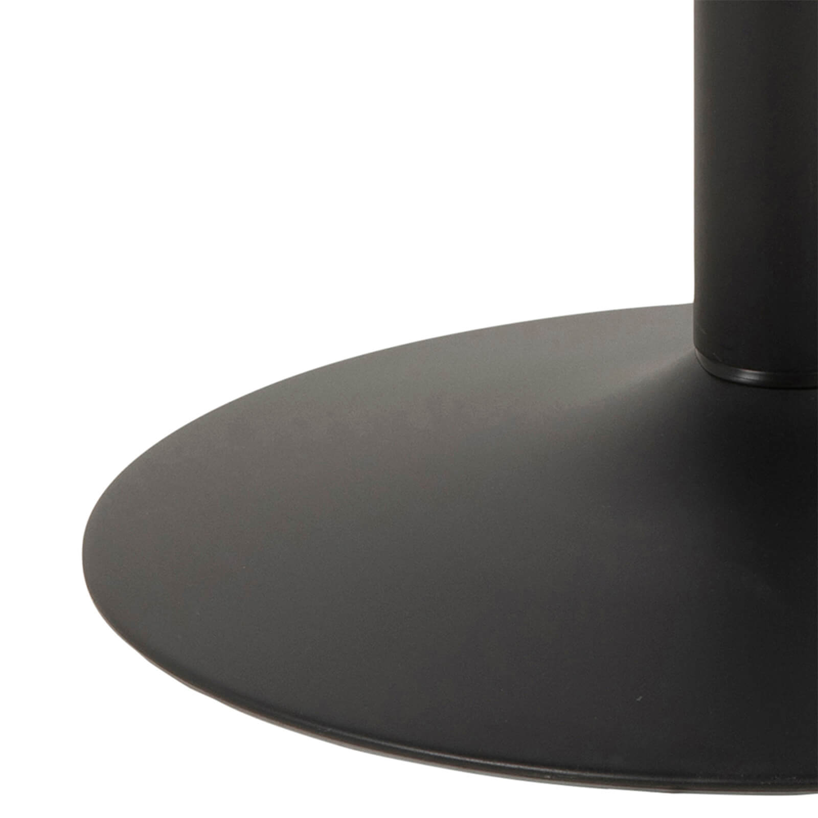 Lincoln | Metal Black White 1.1m Wooden Round Dining Table | Black