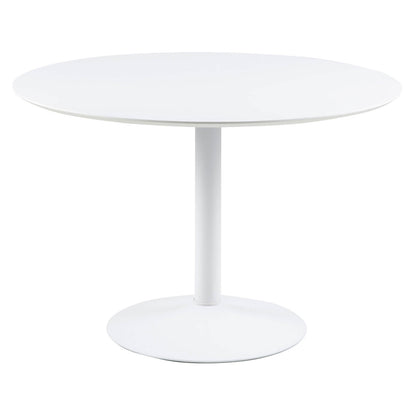 Lincoln | Metal Black White 1.1m Wooden Round Dining Table