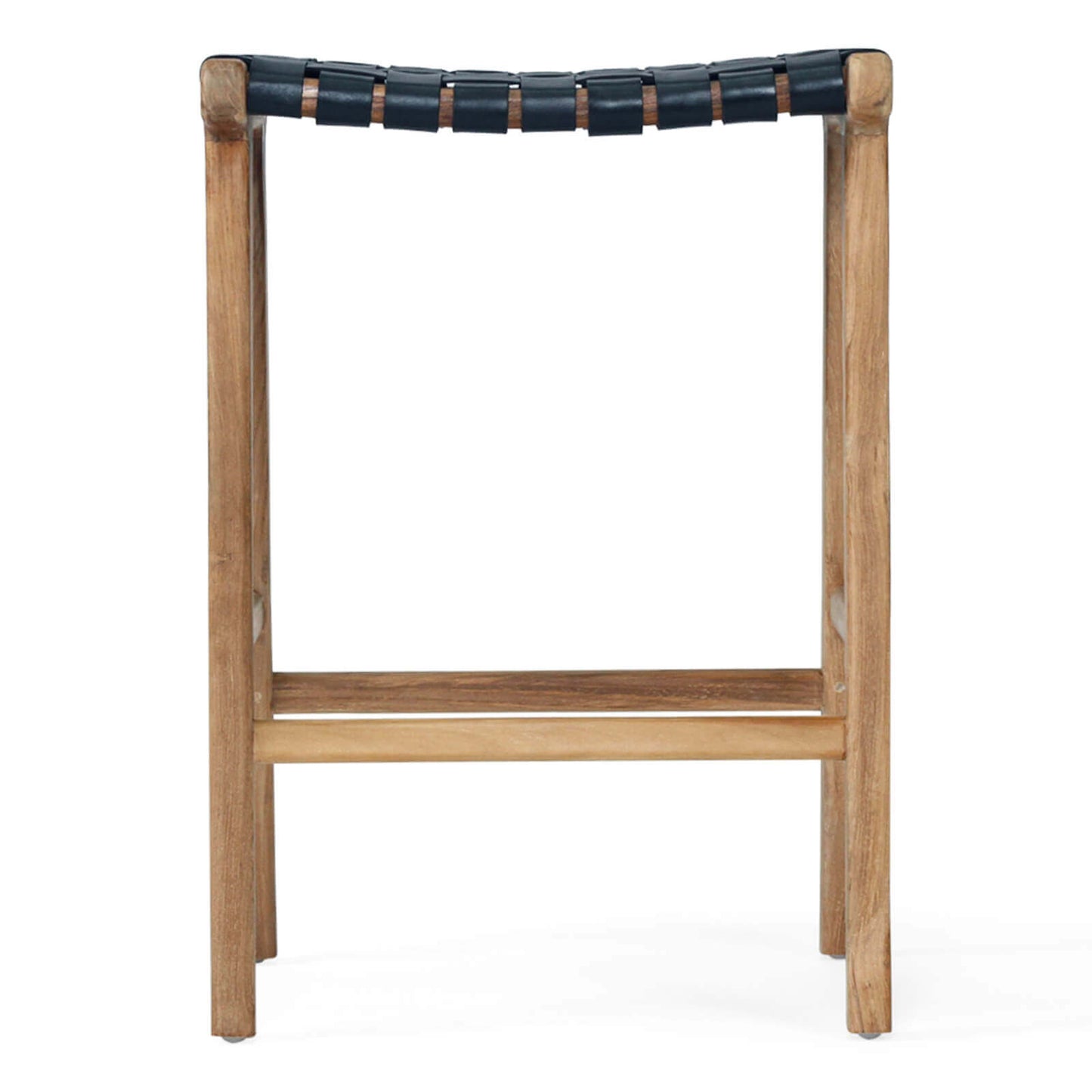 Lindeman Version 1 | Coastal Leather Wooden Bar Stools | Black