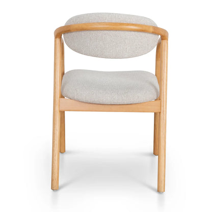 Long Bay | Coastal Modern Fabric Wooden Dining Chair With Arms | Natural