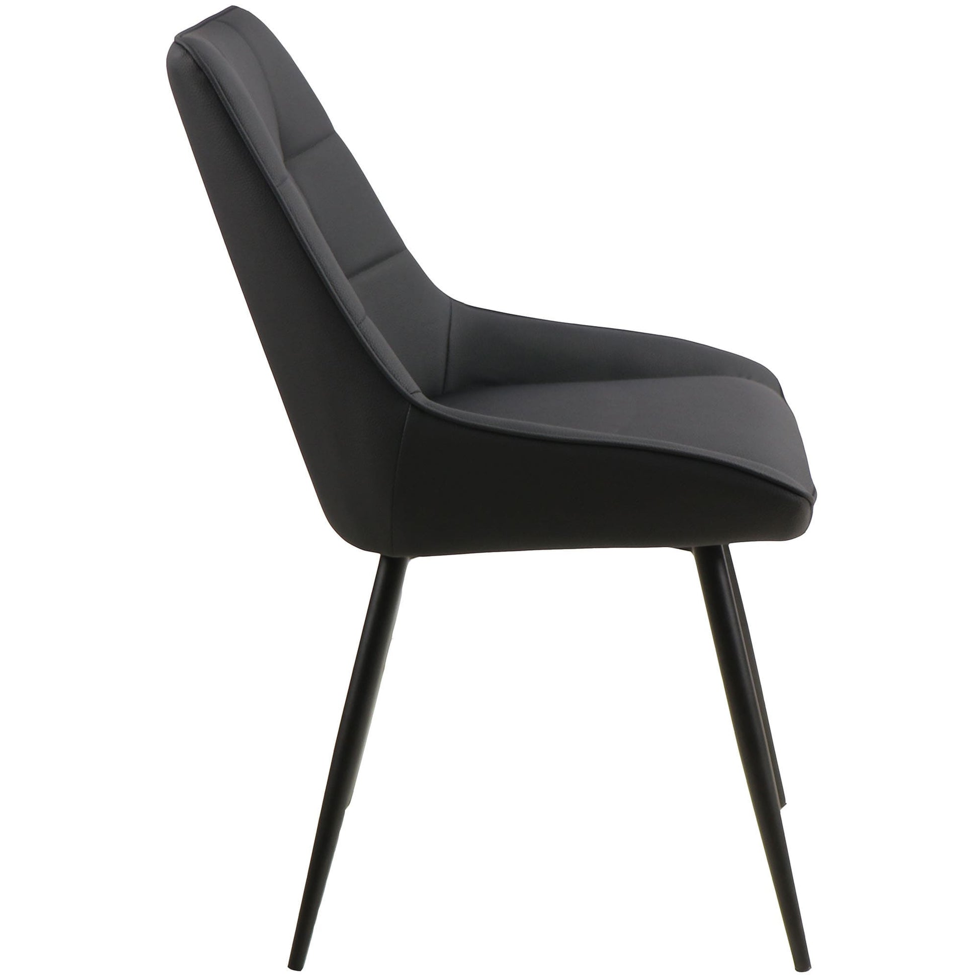 Lyon | Modern PU Leather Dining Chairs Set Of 2 | Black