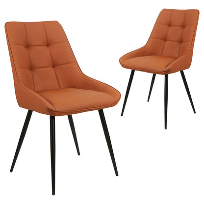 Lyon | Modern PU Leather Dining Chairs Set Of 2 | Tan
