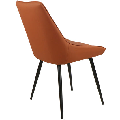 Lyon | Modern PU Leather Dining Chairs Set Of 2 | Tan