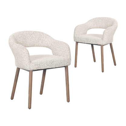 Macquarie | Sand Fabric Modern Dining Chairs With Arms | Sand