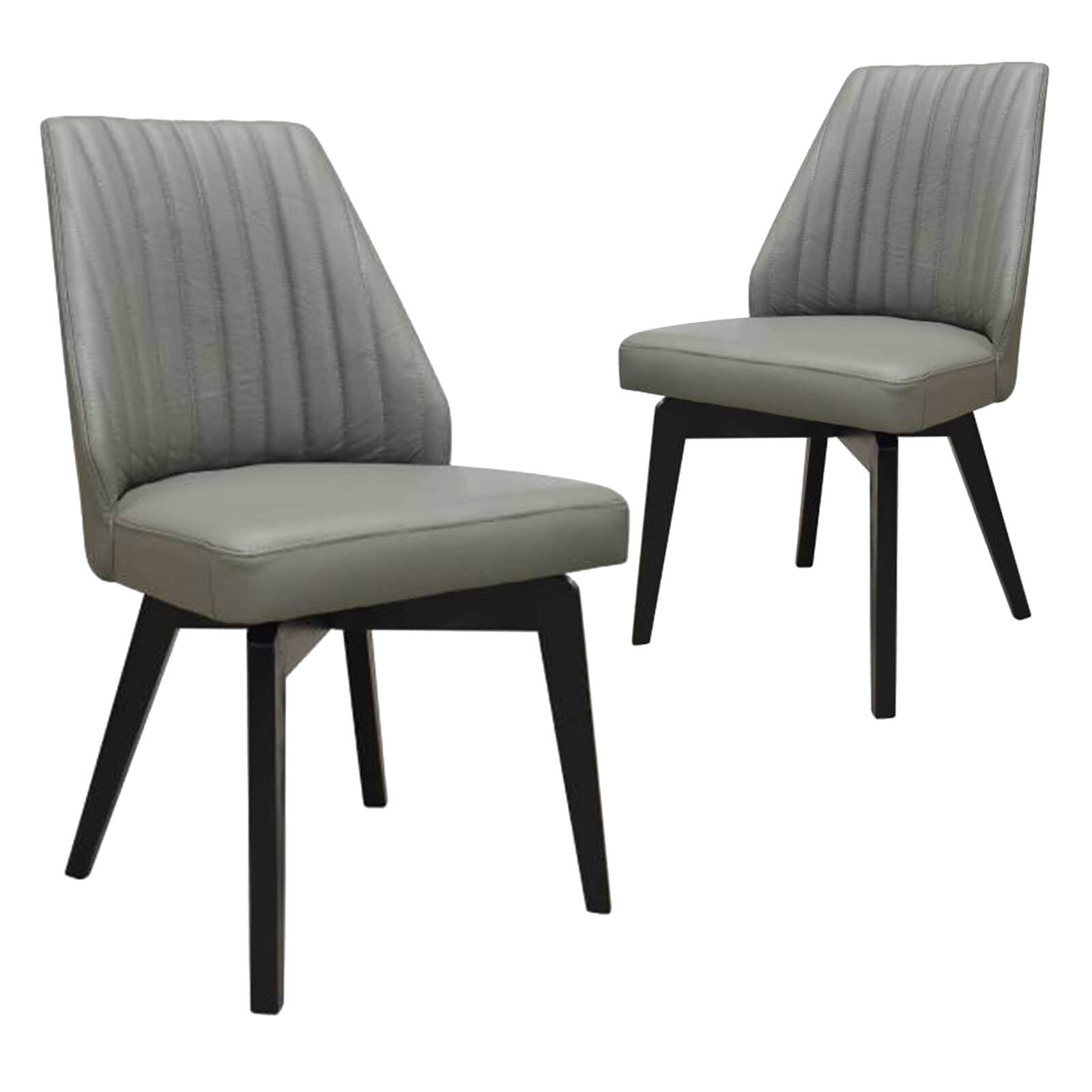 Madison | Contemporary PU Leather Dining Chairs | Set Of 2 | Iron