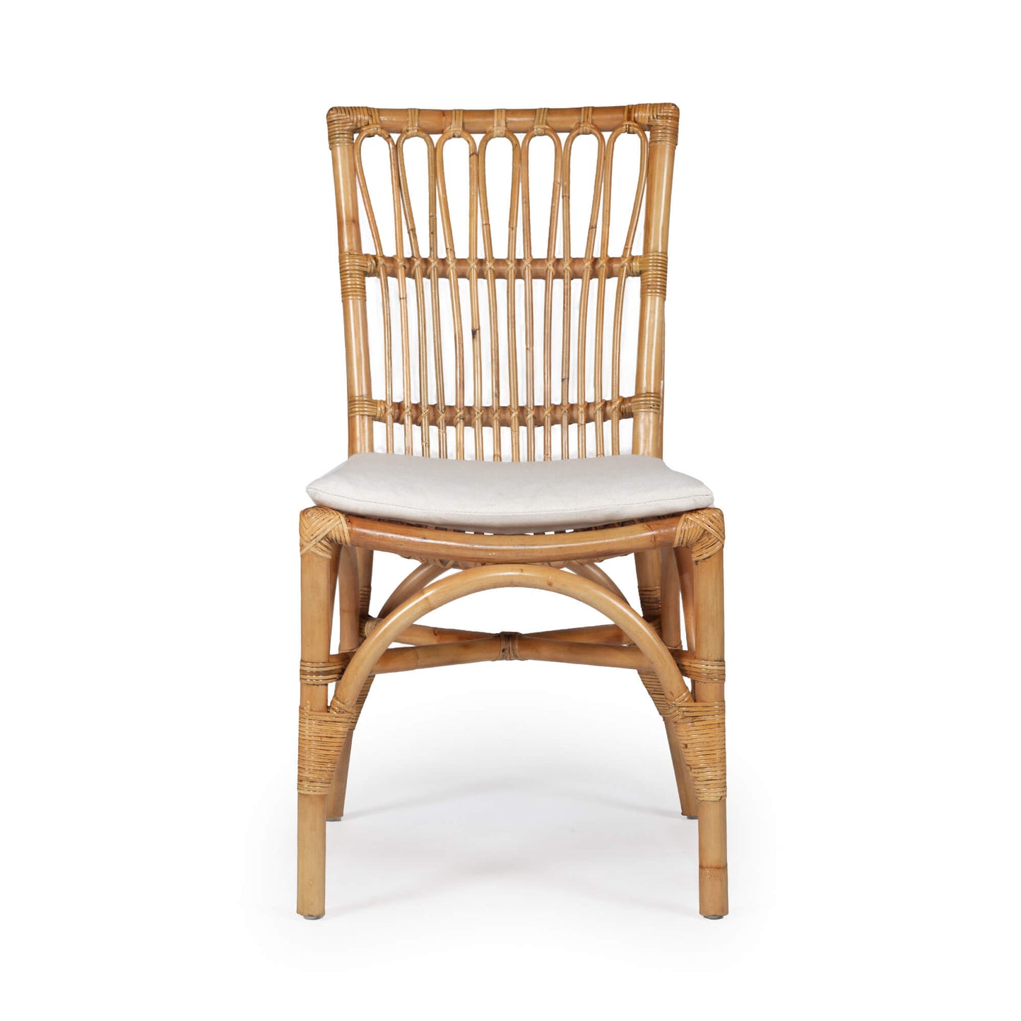 Modern Natural Coastal Rattan Dining Chair