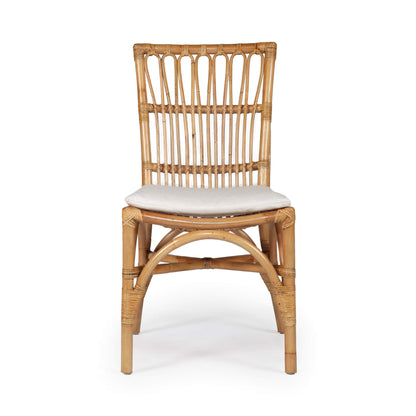 Modern Natural Coastal Rattan Dining Chair