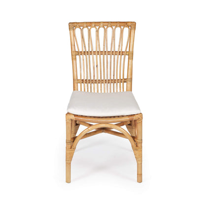 Modern Natural Coastal Rattan Dining Chair