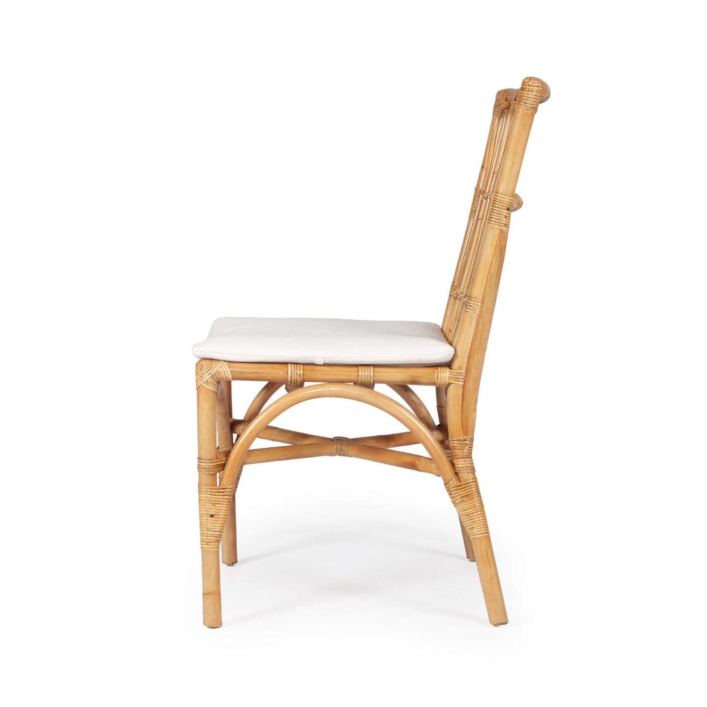 Modern Natural Coastal Rattan Dining Chair