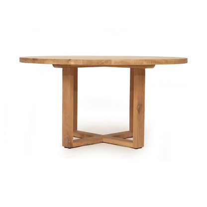 Marina | 1.2m Coastal Natural Wooden Round Dining Table