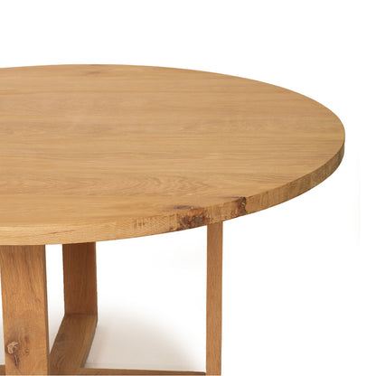 Marina | 1.2m Coastal Natural Wooden Round Dining Table