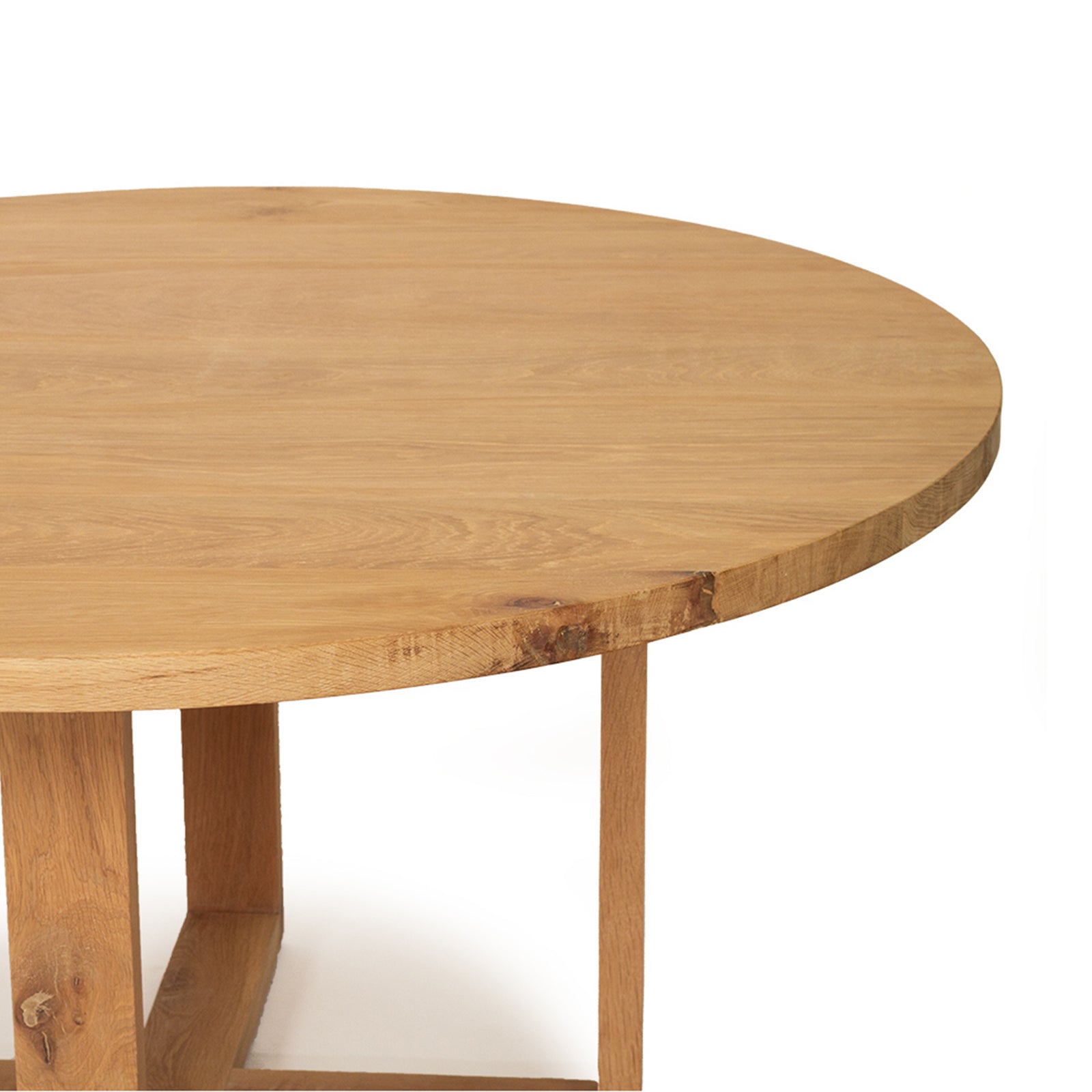 Marina | 1.8m Coastal Natural Wooden Round Dining Table