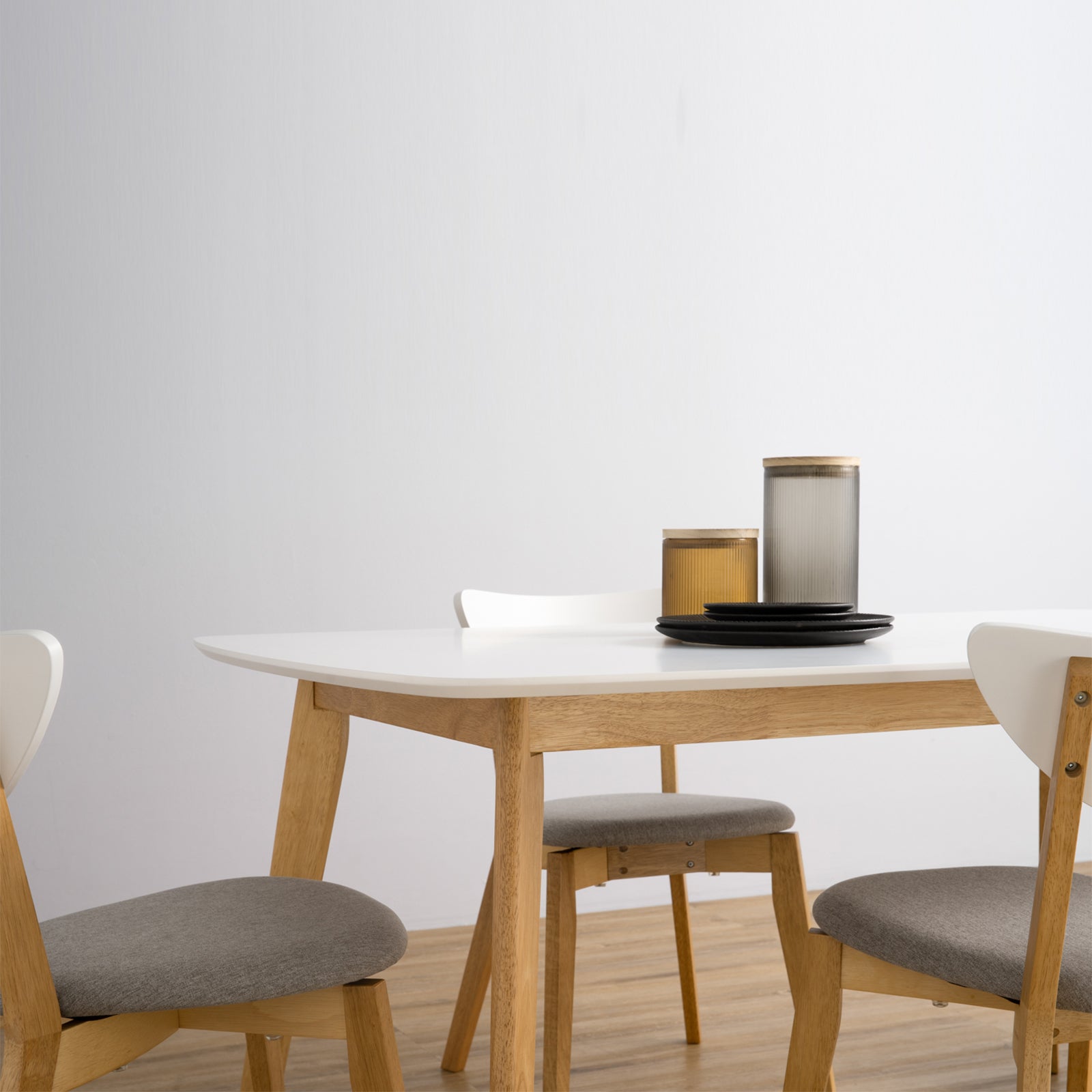 Maverick | Coastal Wooden 6 Seater White Rectangular Dining Table | White
