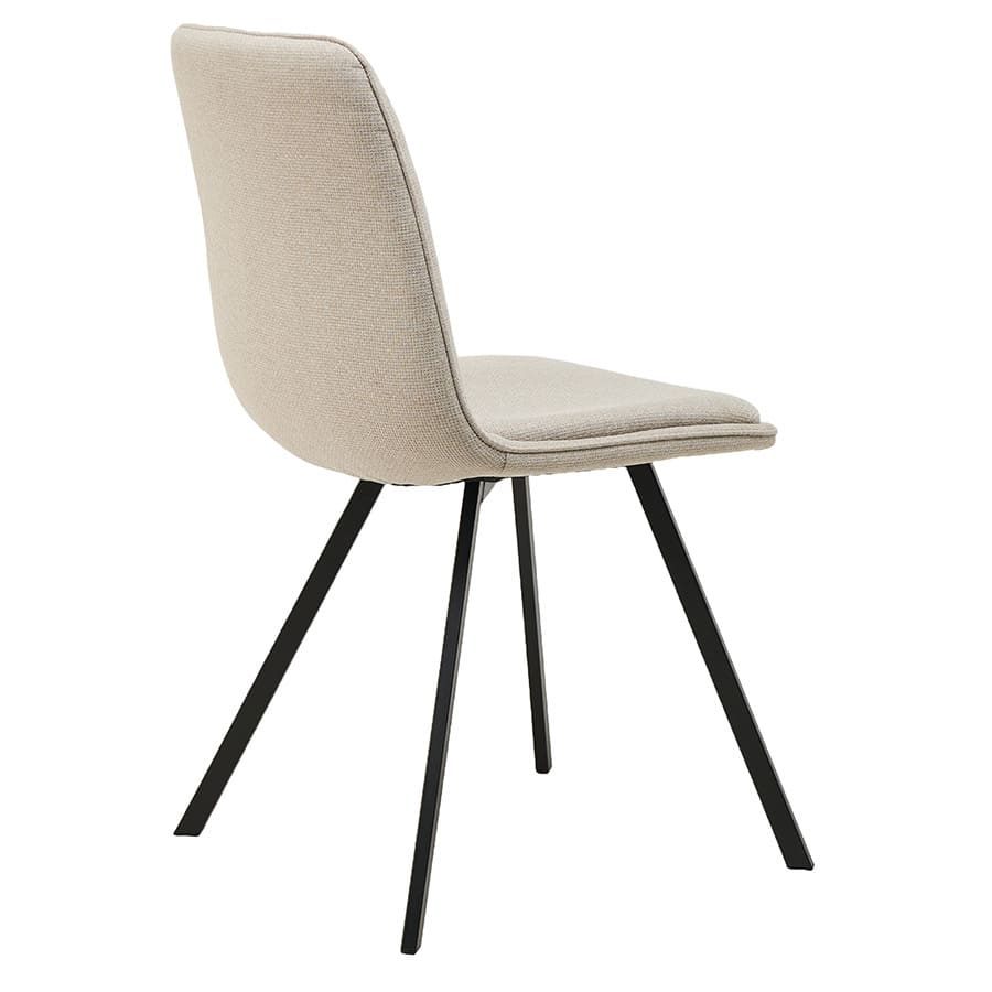 Maynard | Modern Grey Ivory Fabric Dining Chairs | Set Of 2 | Ivory